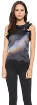 Thumbnail for your product : Cynthia Rowley Moonbow Ruffle Racer Top