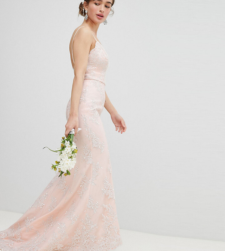 Chi Chi London Bridal Premium Lace Maxi Dress with Fishtail - ShopStyle