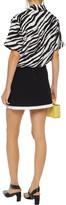 Thumbnail for your product : Alice + Olivia Wrap-effect Cady Mini Skirt