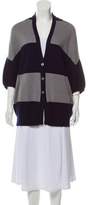 Thumbnail for your product : Brunello Cucinelli Striped Cashmere Cardigan Navy Striped Cashmere Cardigan