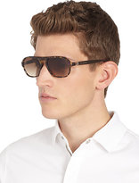 Thumbnail for your product : Ermenegildo Zegna Tortoise Navigator Sunglasses