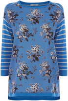 Thumbnail for your product : Oasis Stripe Knitted Woven Front Top
