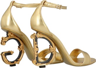 dolce and gabbana gold heels
