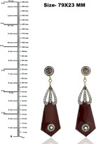 Thumbnail for your product : Artisan Pave Diamond 18K Gold Dangle Earrings 925 Sterling Silver Enamel Jewelry