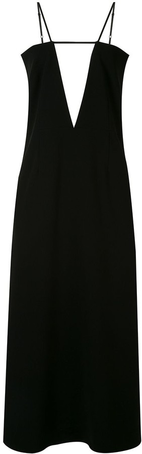 black shoestring strap dress