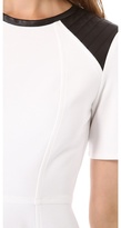Thumbnail for your product : Yigal Azrouel Cut25 by Ponte Dress with Leather Shoulders