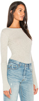 Thumbnail for your product : Enza Costa Cashmere Cuffed Crew Tee