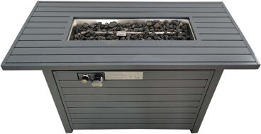 Latitude Run Steel Propane Outdoor Fire Pit Table With Lid