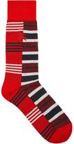 Thumbnail for your product : Burberry Contrast Stripe Cotton Blend Socks