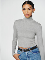 Thumbnail for your product : Reformation Davy Cropped Ribbed Turtleneck Tee