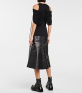 Thumbnail for your product : Loewe Cold-shoulder crepe jersey top