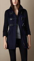 Thumbnail for your product : Burberry Contrast Knit Detail Duffle Coat