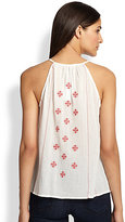 Thumbnail for your product : Joie Danielle Embroidered Gauze Top