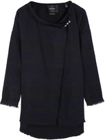 Thumbnail for your product : Maison Scotch Black Tweed Like Cardigan Coat