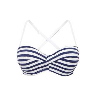 Freya Twist stripe bandeau bikini top