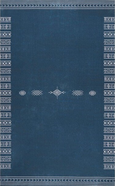 nuLoom NuloomArinaPetFriendlyMachineWashableGlobalInspiredSimplisticAreaRug5'x8'Navy