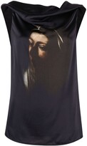 Thumbnail for your product : Trussardi Graphic-Print Backless Blouse