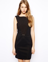 Thumbnail for your product : MANGO Textured Front Pencil Dress