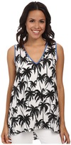 Thumbnail for your product : Vince Camuto Sleeveless Palm Harmony V-Neck Blouse