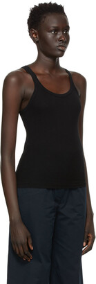 RE/DONE Black Ribbed Tank Top