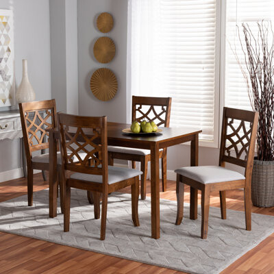 Red Barrel Studio Paulding 5 - Piece Solid Oak Dining Set