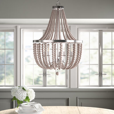Sand & Stable™ Calabasas 5 - Light Unique Empire Chandelier with Beaded Accents