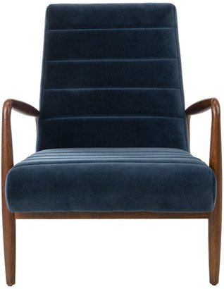 Safavieh Willow Channel Arm Chair, Navy