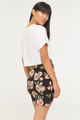 Ardene Bodycon Floral Mini Skirt