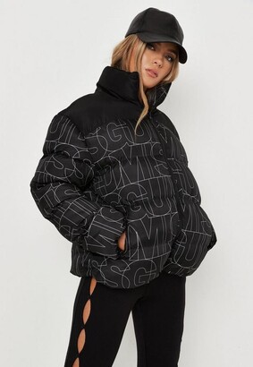 Missguided Black Msgd Zip Front Puffer Coat - ShopStyle