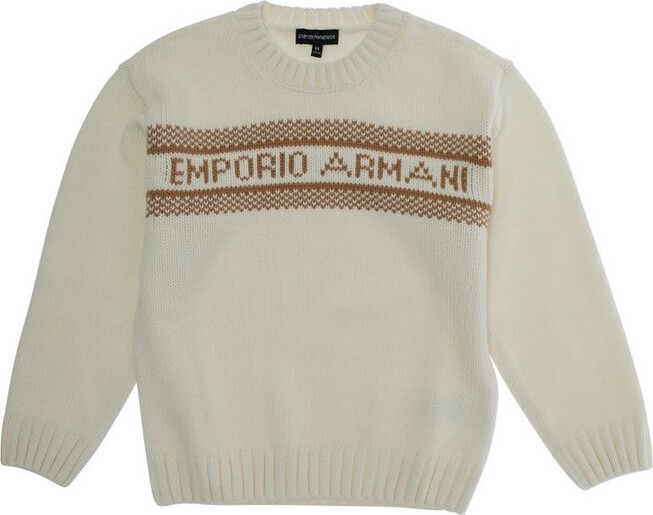 Emporio Armani Kids Logo-Detail Knitted Jumper