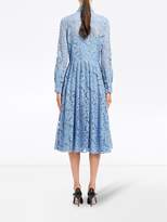 Thumbnail for your product : Prada Logo Patch Lace Midi Dress