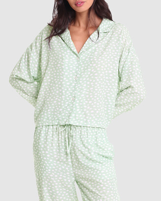 Papinelle Women's Green Pyjamas - Comfy Spot Full Length PJ Set