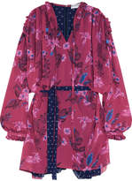 Balenciaga - Flou Ruffled Printed Georgette Dress - Pink
