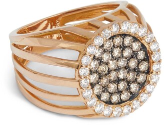 Cédille Rose Gold And Diamond Into The Essence Cage Ring (Size 56)
