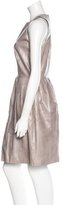 Thumbnail for your product : Lyn Devon Leather A-Line Dress