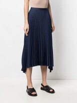 Thumbnail for your product : Theory Pleated Midi-Length Skirt