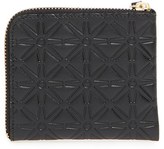 Thumbnail for your product : Comme des Garcons Women's Small Embossed Half Zip French Wallet - Blue