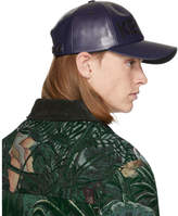 Thumbnail for your product : Kenzo Navy Leather Logo Cap