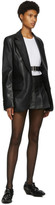 Thumbnail for your product : Junya Watanabe Black Faux-Leather Pleated Mini Skirt