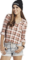 Thumbnail for your product : Wet Seal Cropped Plaid Button-Up