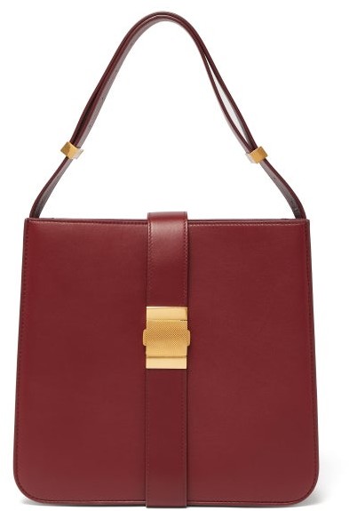 burgundy leather bag