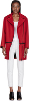 Thumbnail for your product : Rag and Bone 3856 Rag & Bone Red Wool Rally Zip Coat