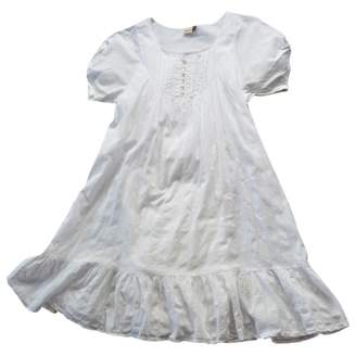 Ikks White Cotton Dress for Women