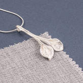 Thumbnail for your product : SUMMER AND SILVER Silver Calla Two Lily Pendant