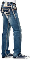 Thumbnail for your product : Rock Revival Stanley Fleur-de-Lis-Pocketed Straight-Leg Denim Jeans