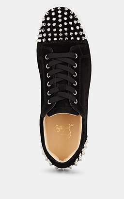 Christian Louboutin Men's Seavaste 2 Flat Suede Sneakers - Black