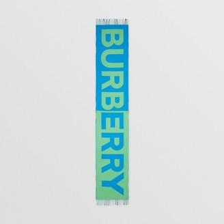 Burberry Reversible Check and Logo Cashmere Scarf
