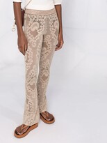 Thumbnail for your product : Mes Demoiselles Sheer Floral Lace Leggings