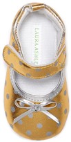 Thumbnail for your product : Laura Ashley Metallic Polka Dot Crib Shoe (Baby)