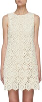 Thumbnail for your product : Alice + Olivia ''Clyde' Geometric crochet shift dress